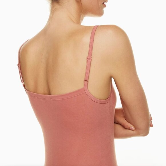 Aritzia Wilfred Stabat Scoop Neck Midi Dress Earthen Red Size Medium - Picture 3 of 8